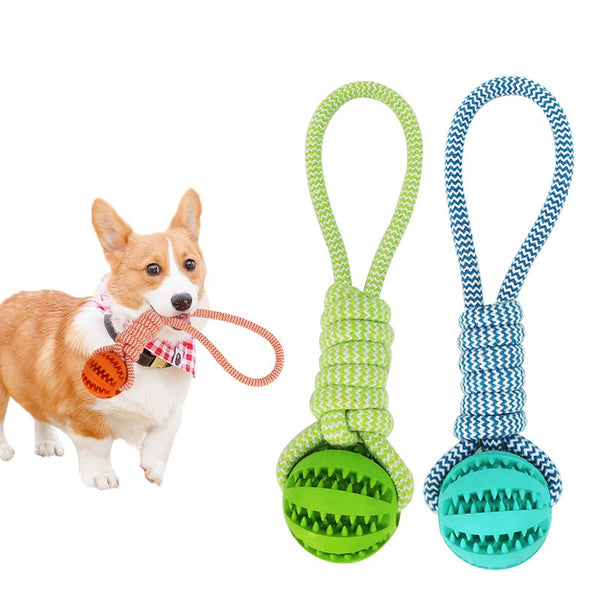 Interactive toy ball/hemp rope